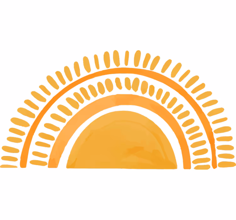 Estore de rolo quarto sol amarelo desenhado - TenStickers