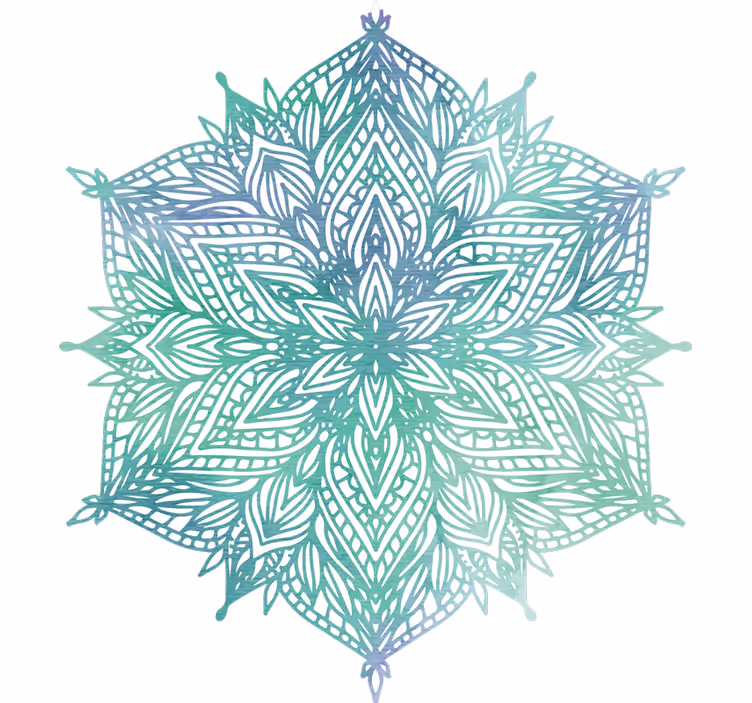 Estore de rolo quarto mandala turquesa - TenStickers