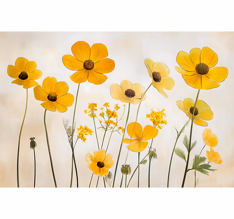 Estore de rolo quarto flores delicadas de helenium - TenStickers
