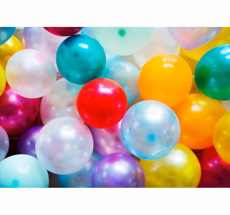 Estore de rolo infantil fotomural globos coloridos - TenStickers