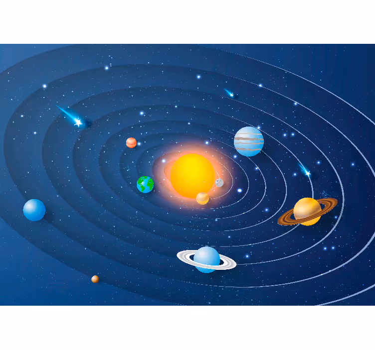 Estore de rolo infantil planetas do sistema solar - TenStickers
