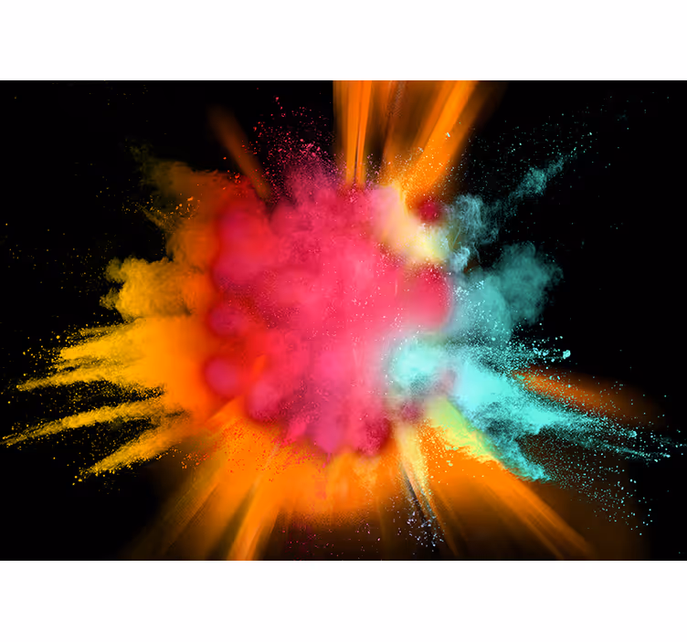 Estore de rolo infantil splash de cores preto - TenStickers