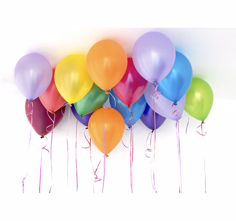 Estore de rolo infantil com balões coloridos no topo - TenStickers