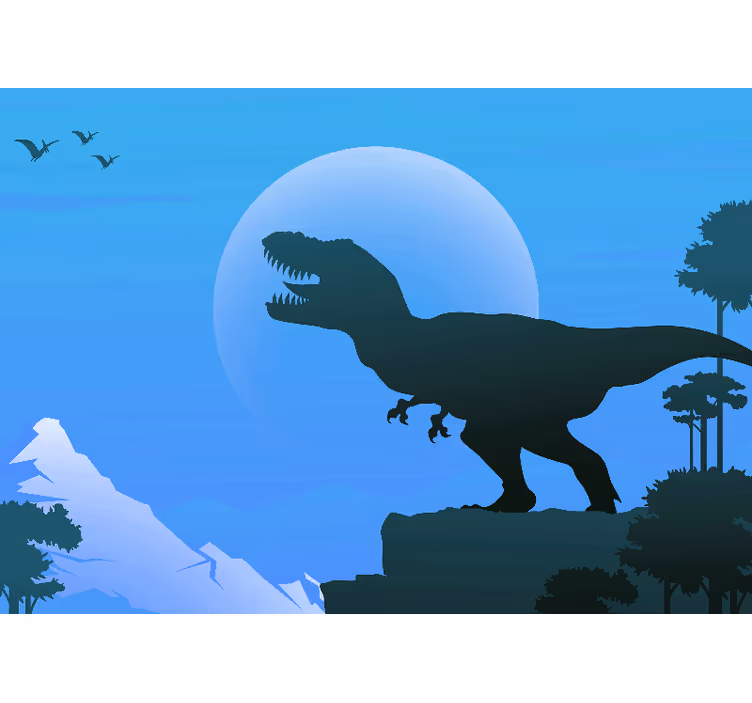 Estore de rolo infantil t-rex furioso rugindo - TenStickers