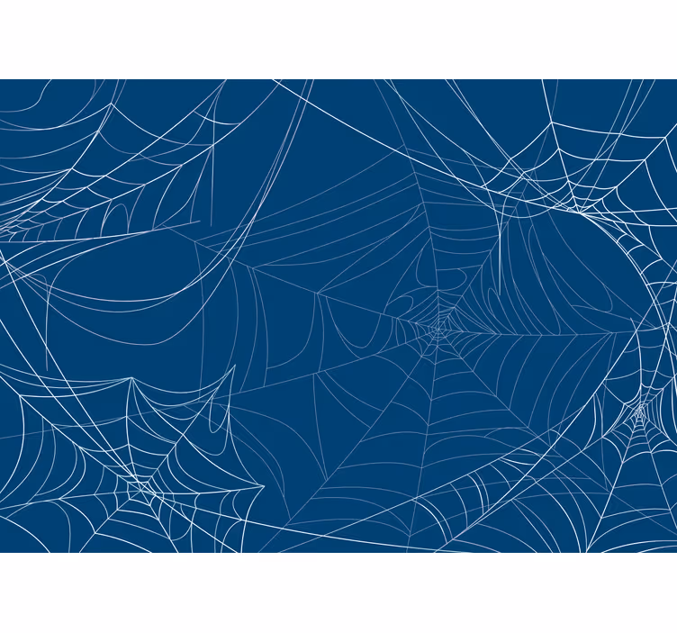 Estore de rolo infantil teia azul de halloween - TenStickers