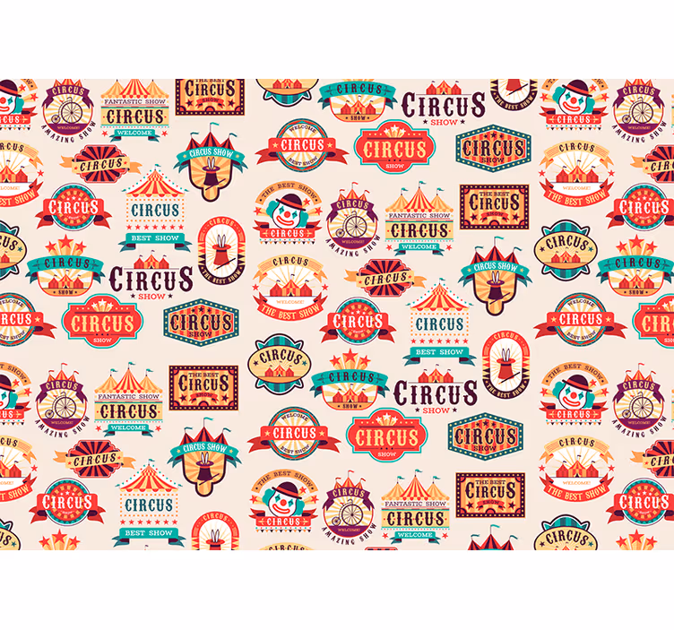Estore de rolo infantil design de ingresso de circo - TenStickers