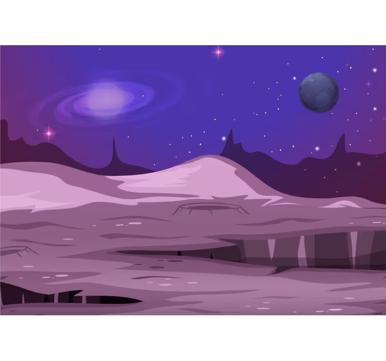 Estore de rolo infantil paisagem de planeta alienígena - TenStickers