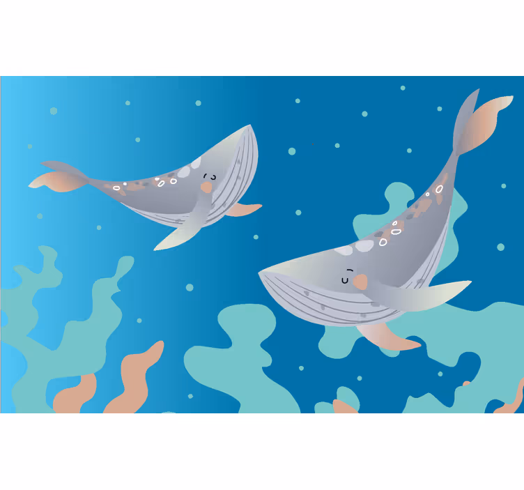Estore de rolo infantil criaturas do oceano - TenStickers