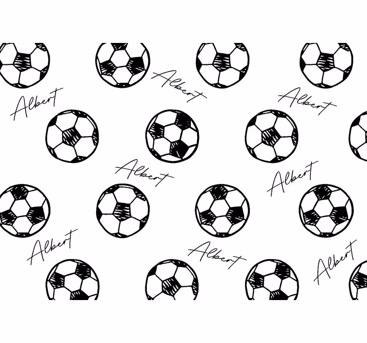 Estore de rolo infantil futebol com nome - TenStickers