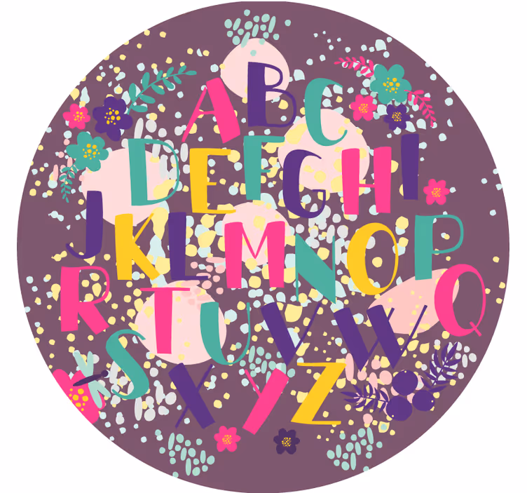 Estore de rolo infantil disco educativo alfabético - TenStickers
