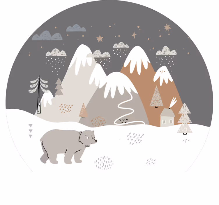 Estore de rolo infantil animais selvagens nórdicos - TenStickers
