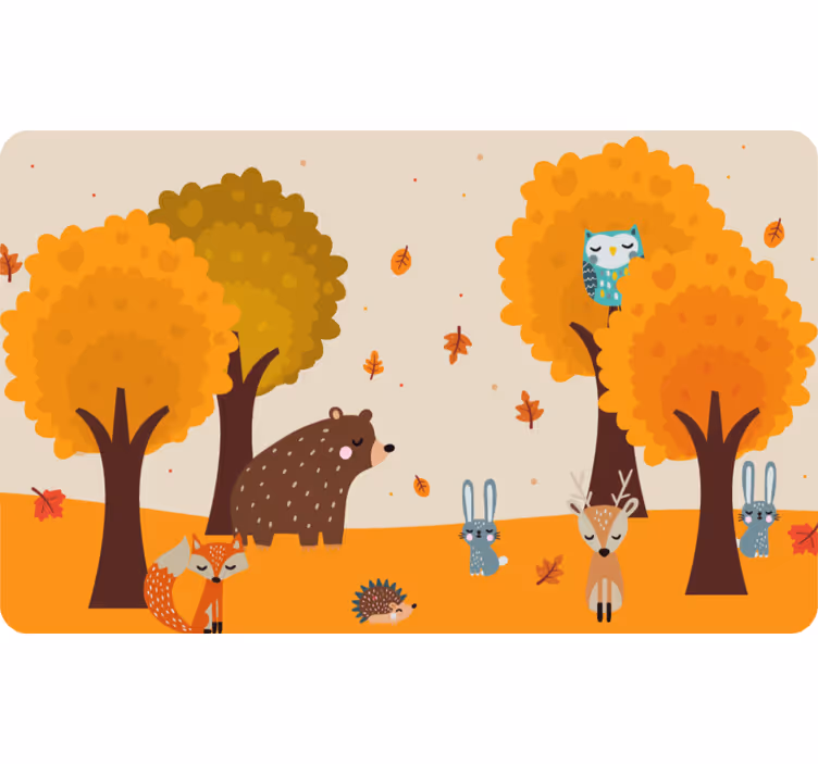 Estore de rolo infantil animais selvagens fofos - TenStickers