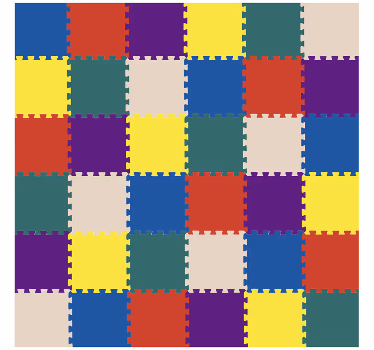 Estore de rolo infantil quadrados coloridos - TenStickers
