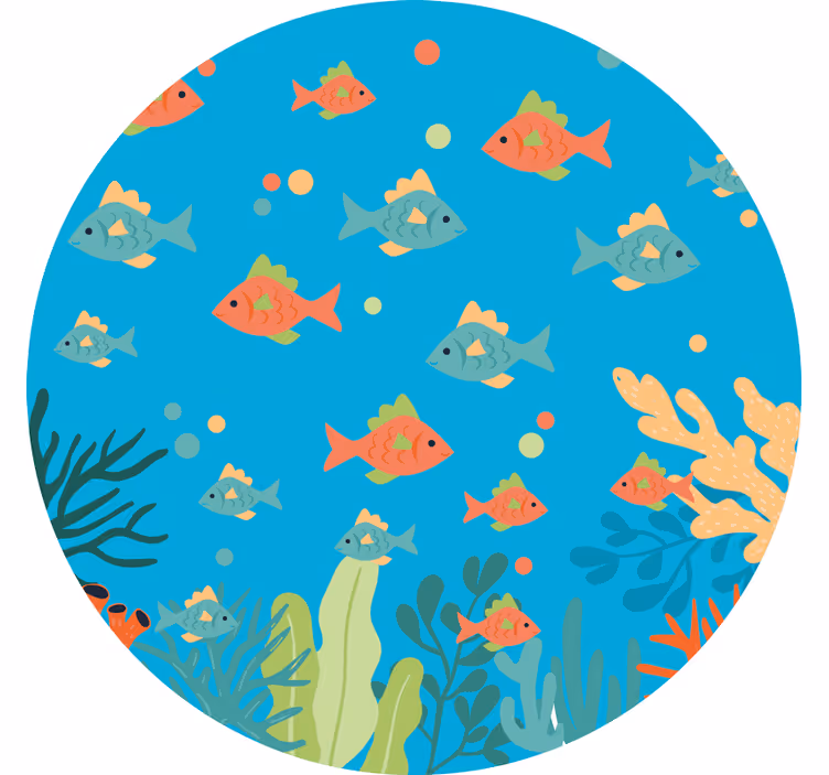 Estore de rolo infantil círculo coral colorido - TenStickers