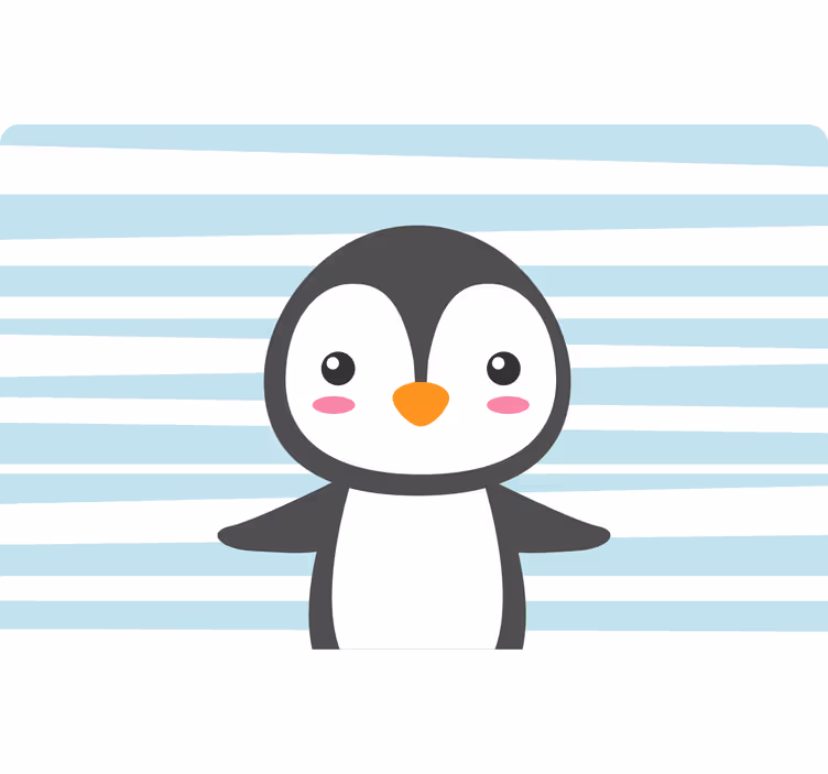Estore de rolo infantil pinguim feliz - TenStickers