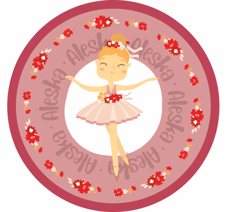 Estore de rolo infantil princesa bailarina engraçada - TenStickers