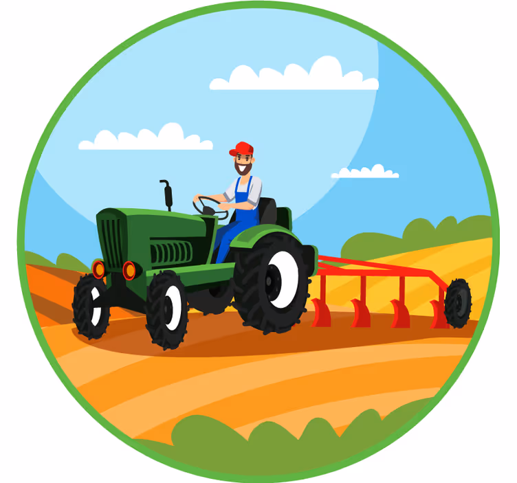 Estore de rolo infantil trator de arar - TenStickers