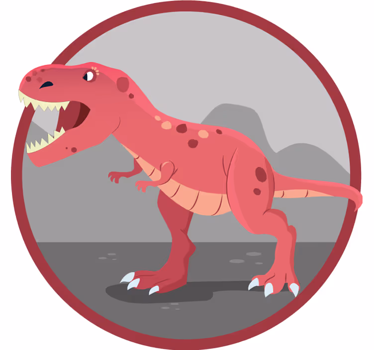 Estore de rolo infantil ilustração de t-rex rugindo - TenStickers