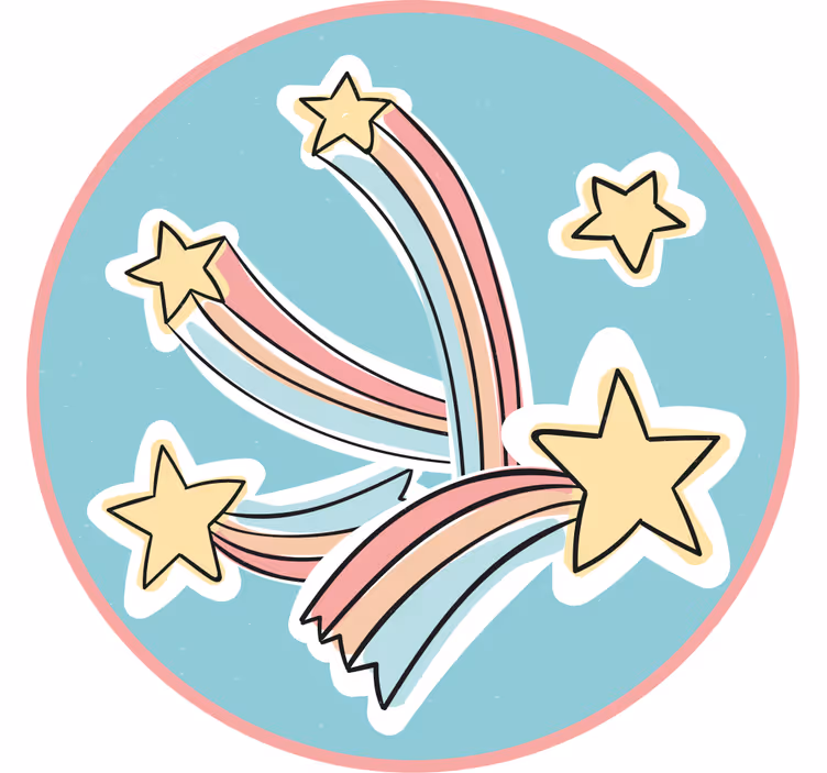 Estore de rolo infantil a estrela arco-íris em movimento - TenStickers