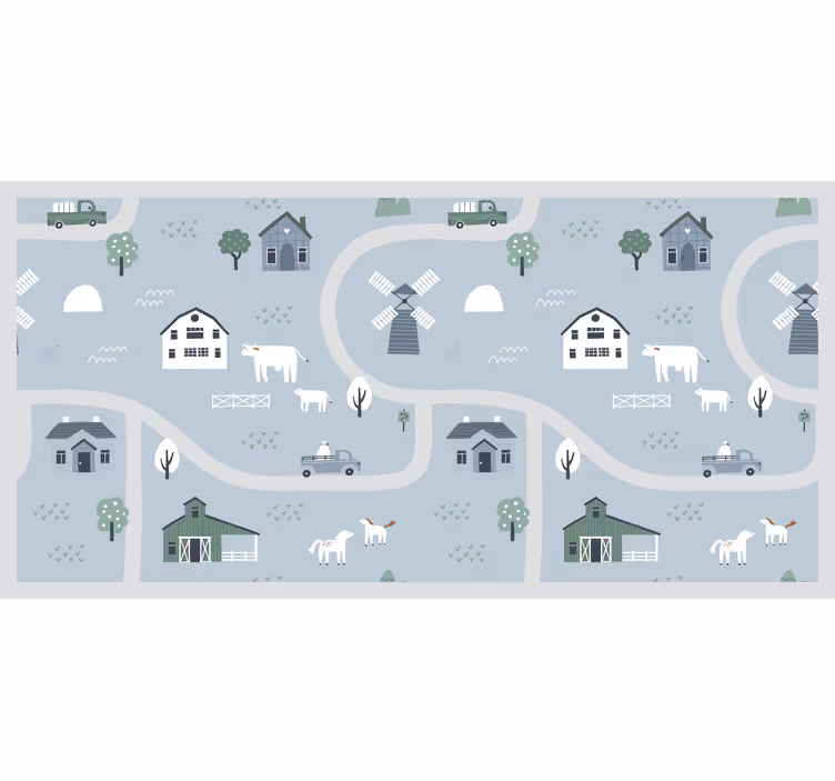 Estore de rolo infantil ruas da cidade - TenStickers