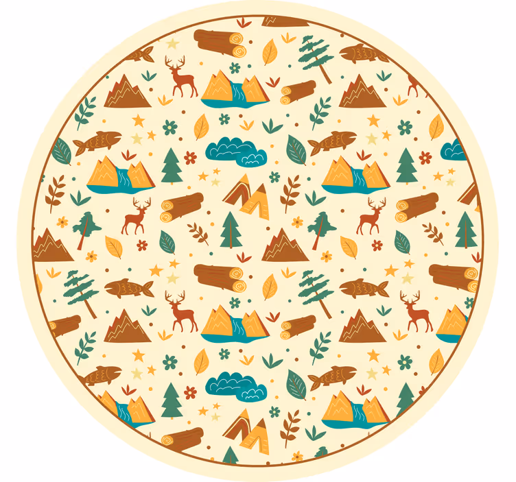 Estore de rolo infantil aventura em montanha e camping - TenStickers