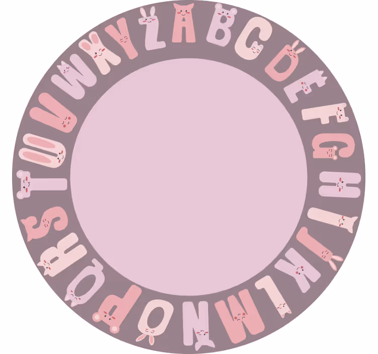Estore de rolo infantil alfabeto redondo - TenStickers