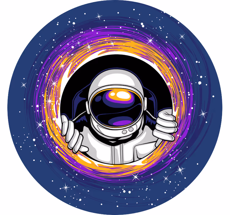 Estore de rolo infantil astronauta no espaço - TenStickers