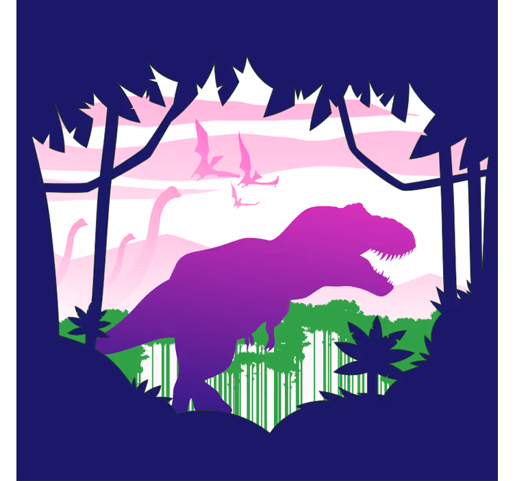 Estore de rolo infantil tapete de vinil dinossauro grande - TenStickers
