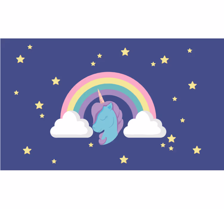 Estore de rolo infantil unicórnio arco-Íris anime - TenStickers