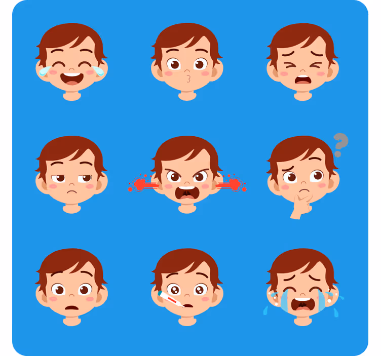 Estore de rolo infantil emoção das crianças - TenStickers