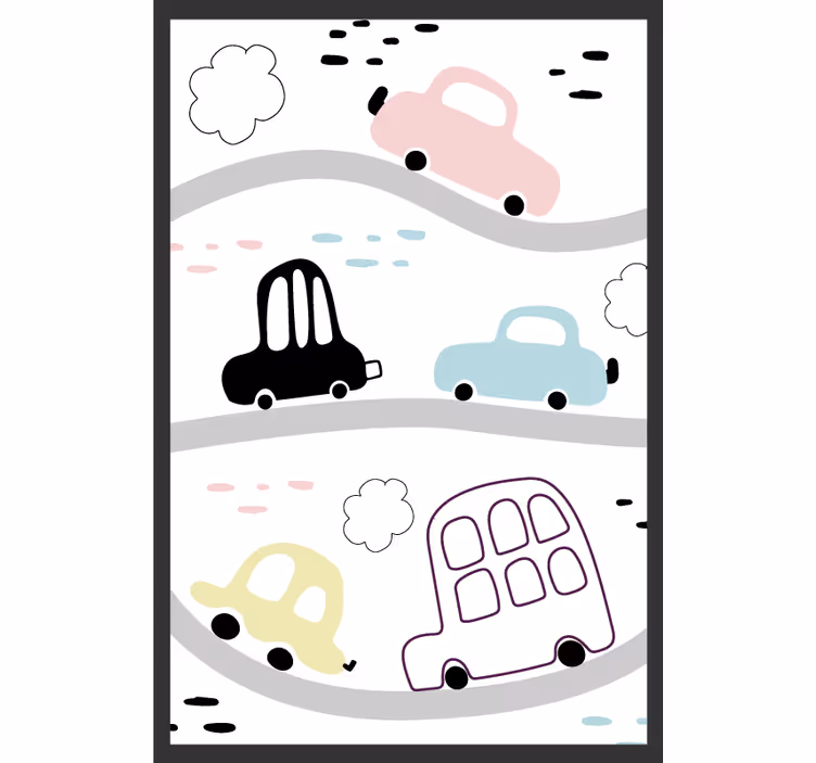Estore de rolo infantil veículos e estradas - TenStickers