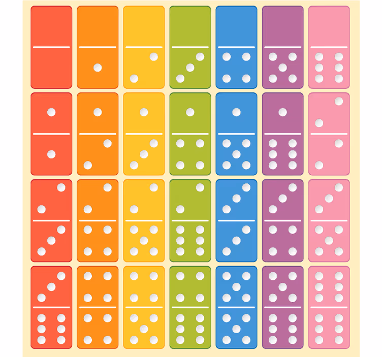 Estore de rolo infantil com jogo de dominó - TenStickers