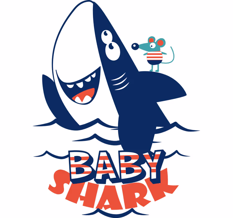 Estore de rolo infantil tubarão bebê - TenStickers