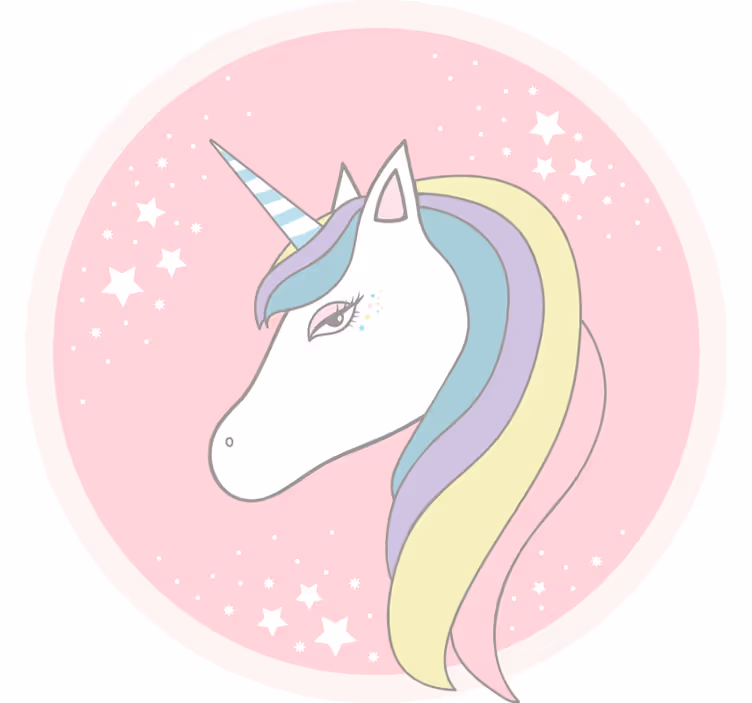 Estore de rolo infantil unicórnio cartoon fabuloso - TenStickers