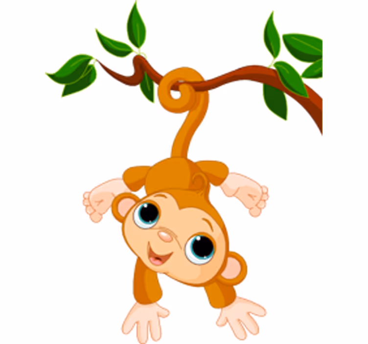 Estore de rolo infantil macaco feliz - TenStickers