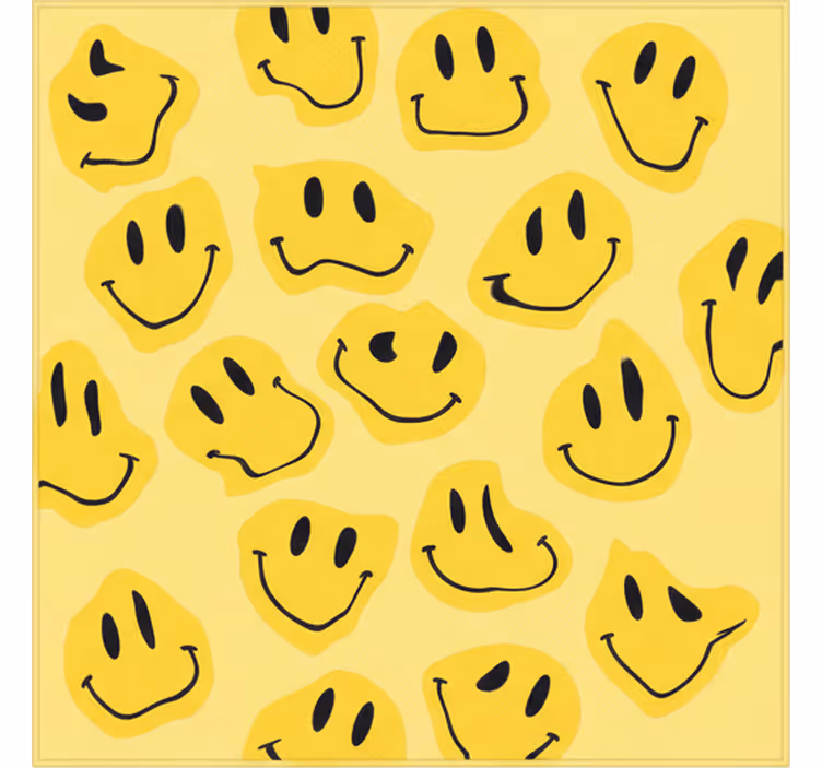 Estore de rolo infantil rostos sorridentes distorcidos - TenStickers