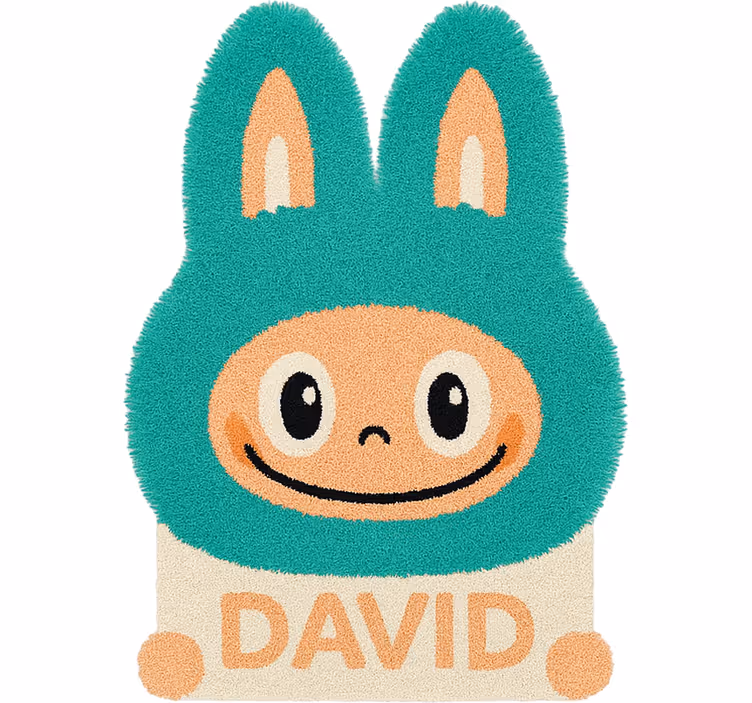 Estore de rolo infantil labubu turquesa personalizado - TenStickers
