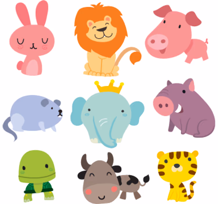 Estore de rolo infantil adesivos de animais infantis - TenStickers
