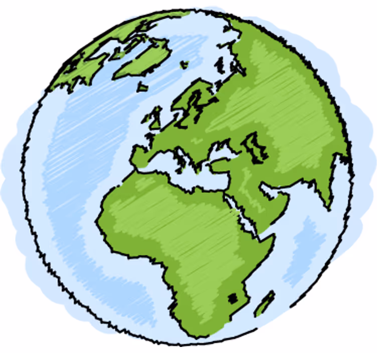 Estore de rolo infantil mapa-múndi verde e azul - TenStickers