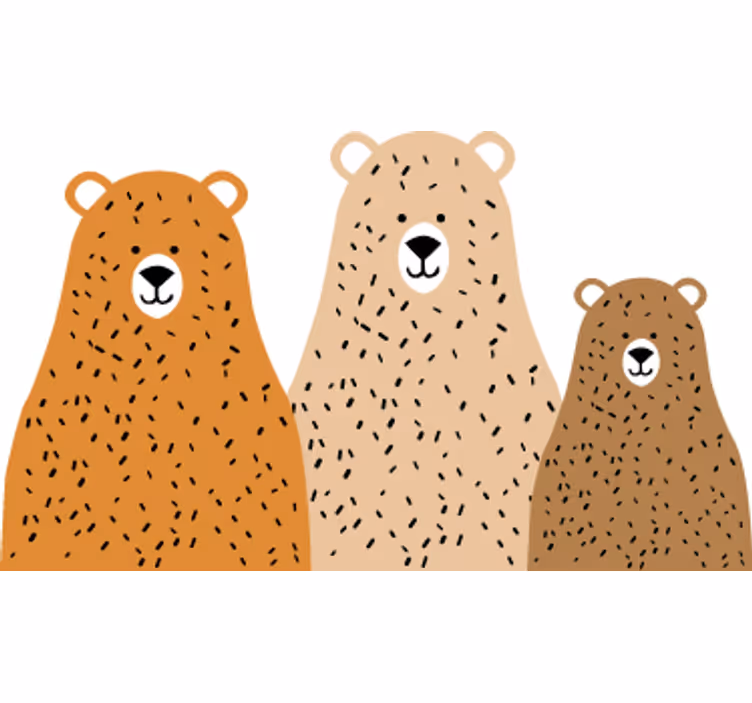 Estore de rolo infantil três amigos ursinhos - TenStickers