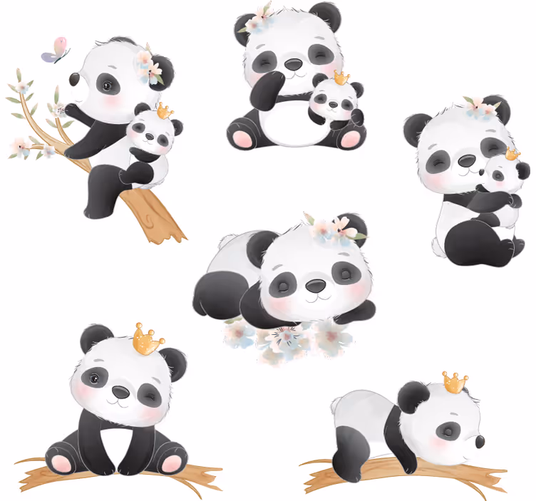 Estore de rolo infantil vida de panda - TenStickers