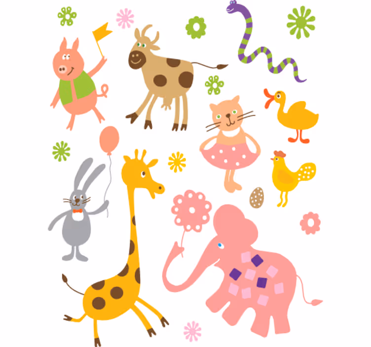 Estore de rolo infantil adesivos de animais - TenStickers
