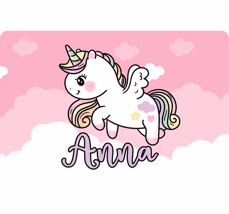 Estore de rolo infantil unicórnio mágico rosa - TenStickers