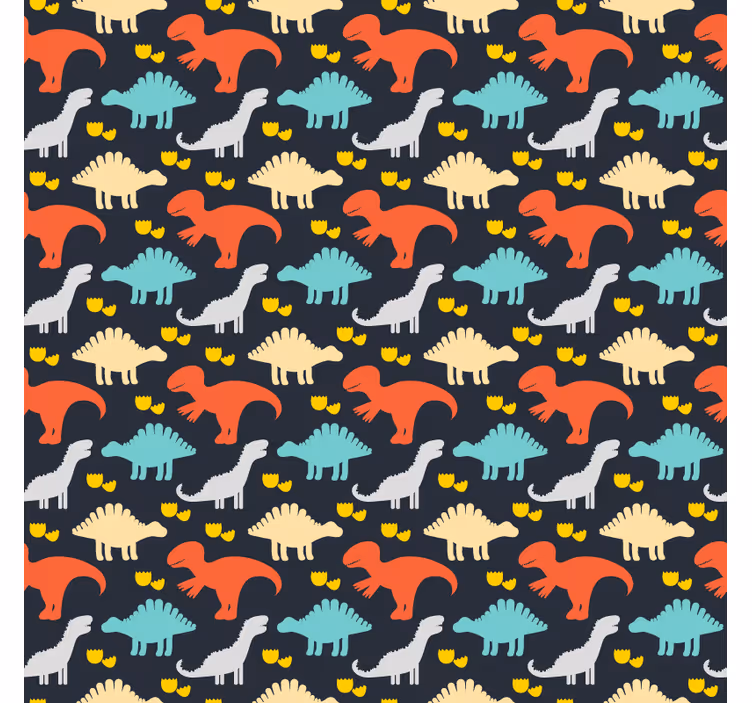 Estore de rolo infantil padrão dinossauros infantis - TenStickers