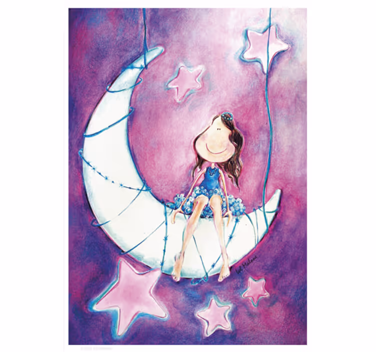 Estore de rolo infantil adesivo luna lol malone - TenStickers
