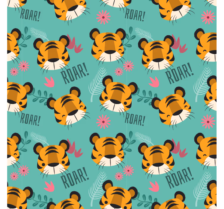 Estore de rolo infantil padrão tigres - TenStickers