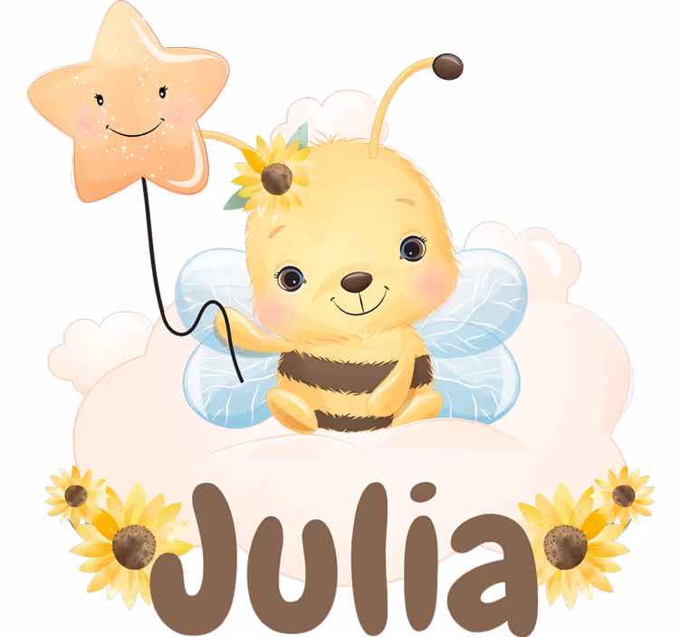 Estore de rolo infantil com abelha fofa personalizada - TenStickers