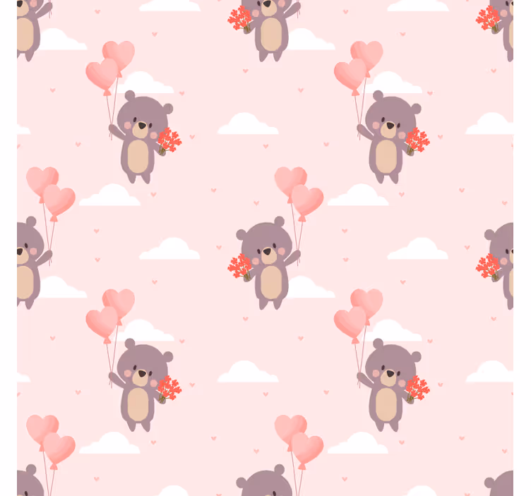 Estore de rolo infantil padrão ursos carinhosos - TenStickers