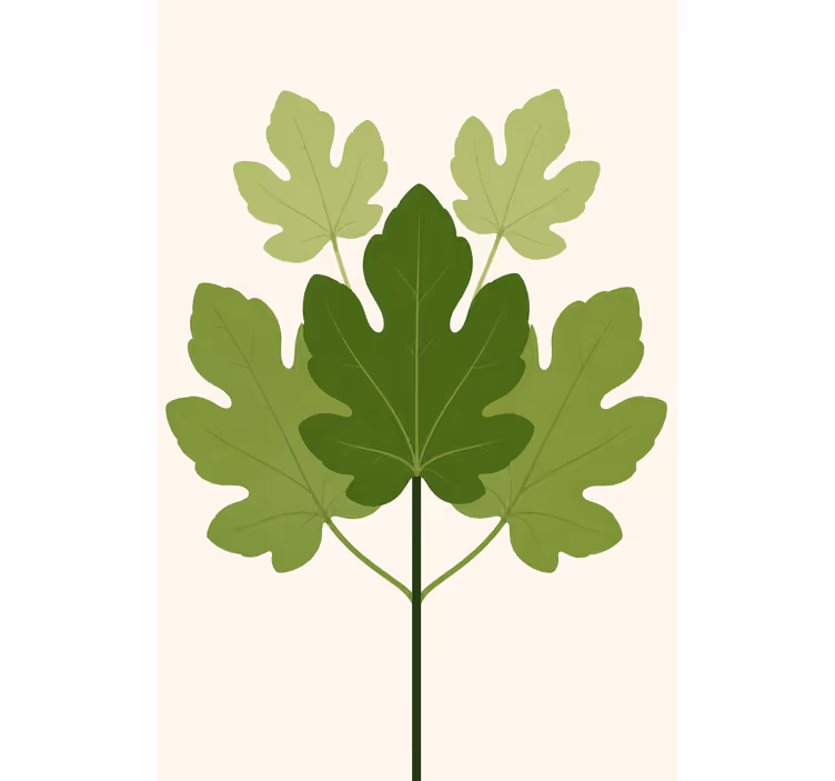 Estore de rolo de flores e plantas variadas figueira - TenStickers