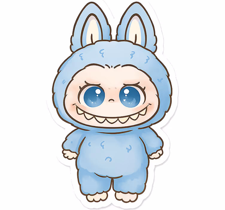 Estore de rolo infantil boneca monstro azul - TenStickers